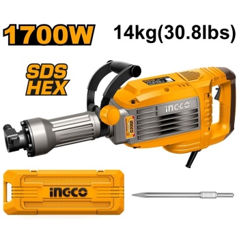 INGCO HD DEMOLITION BREAKER HEX 30MM CHUCK 1700W 50J