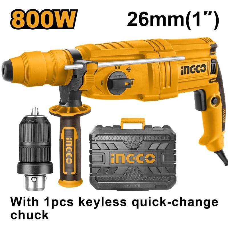 INGCO SDS+ 26MM 3 MODE 800W ROTARY HAMMER