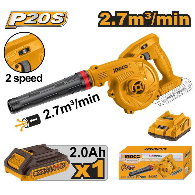 INGCO 20V LI-ION BLOWER CABLI200181 1X2.0AH +CHARGER
