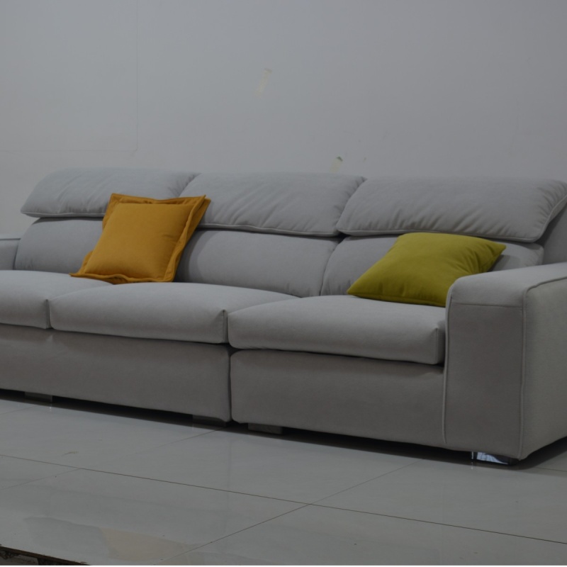 现代简约沙发客厅小户型舒适直排雪尼尔布艺沙发