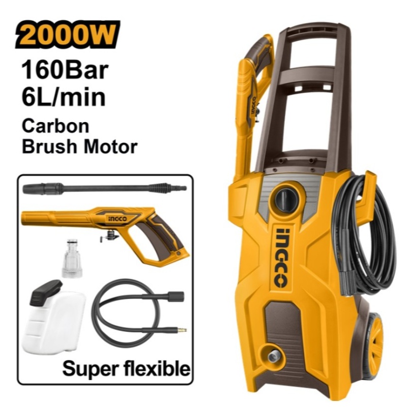 INGCO -HIGH PRESSURE WASHER 2000W 160BAR-高压清洗机