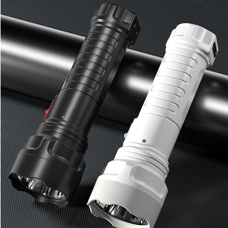 黑色双档调光手电筒-Dual-Mode LED Flashlight