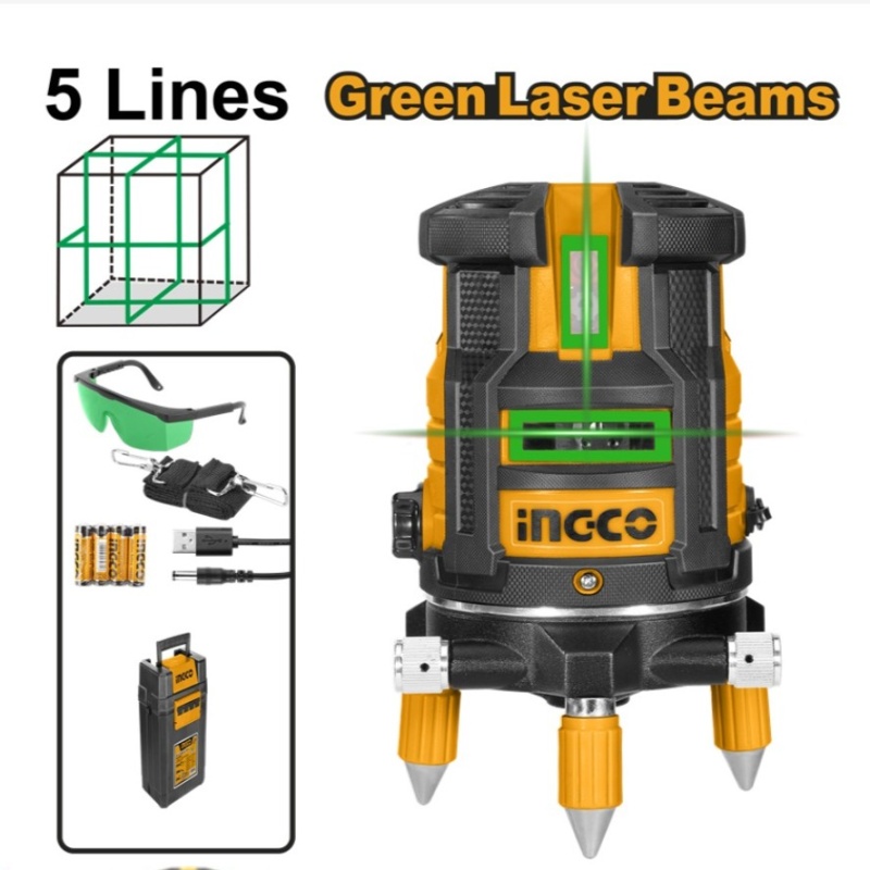 INGCO-SELF LEVELLING GREEN BEAM LEVELLER-5线镭射