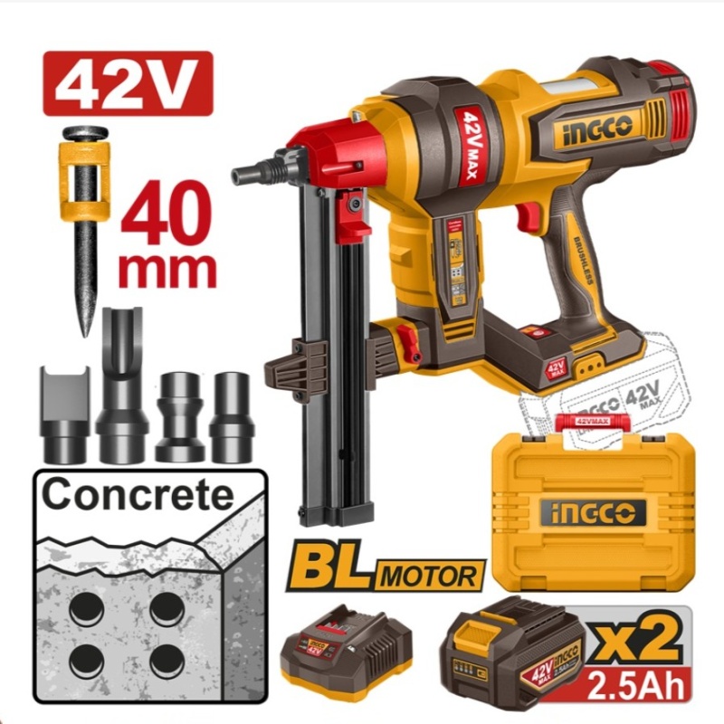 INGCO-42V BL CONCRETE NAILER-42C射钉枪